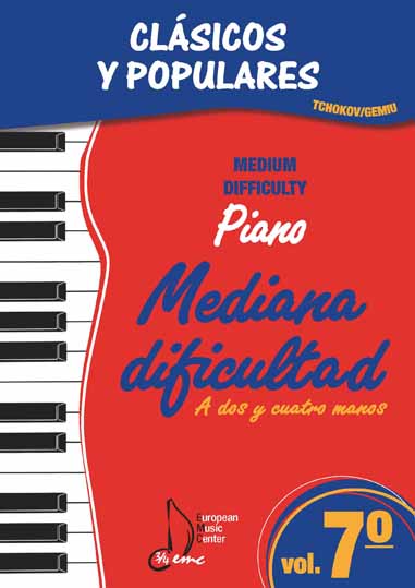 Volumen 7 Mediana Dificultad Clásicos y Populares Escuela Tchokov Piano European Music Center